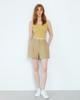 SISTERHOOD Basic Linen Shorts - Khaki