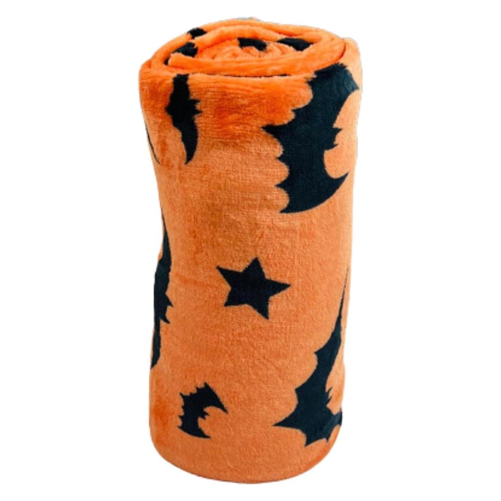 Halloween-Themen-Kuscheldecke Weicher Flanellstoff für Familientreffen Outdoor-Aktivitäten Maschinenwaschbar Polyester