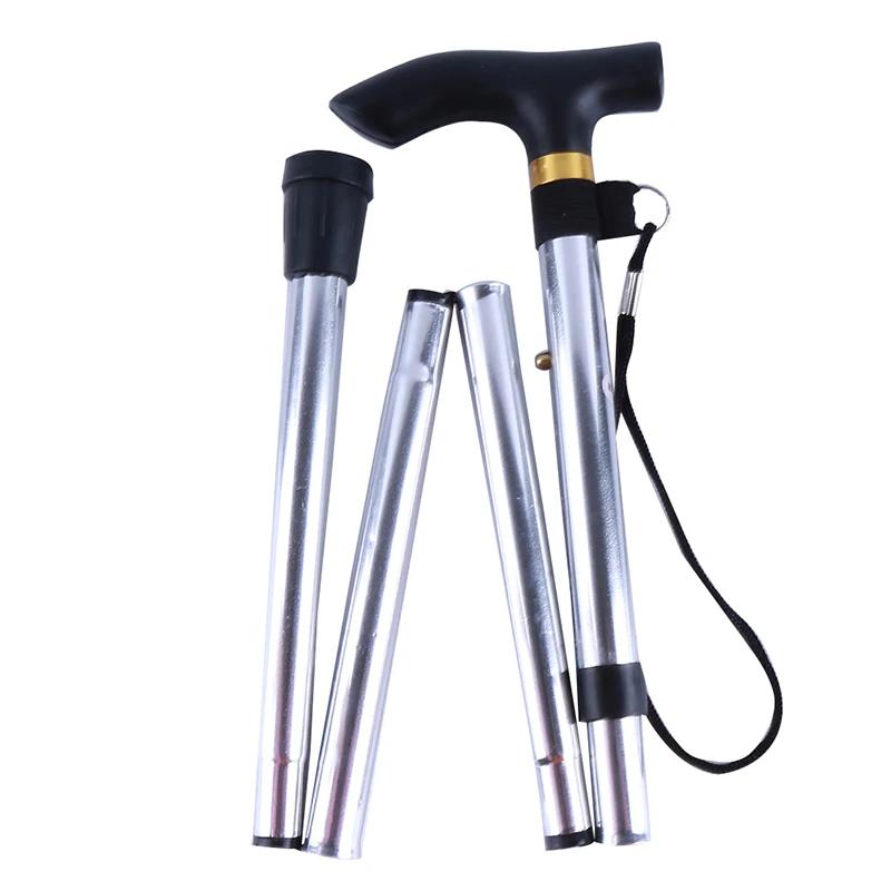 Wandelstok Telescopische Knots Wandelstokken Aluminiumlegering Metaal Opvouwbare Stok Krukken Stok Voor Ouderen
