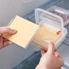 Recipient pentru Brânză Feliată pentru Frigider, Cutie Transparentă din Plastic pentru Depozitarea Blocului de Unt și a Feliilor de Brânză cu Capac Rabatabil pentru Alimente în Frigider