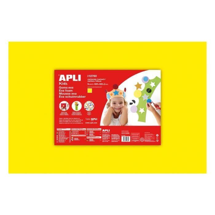 Apli 1 Sheet of Rubber Foam - Yellow