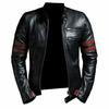 Black Leather Jacket Men's Lambskin Soft Genuine Slim Fit Motorcycle Biker Handmade