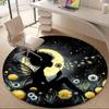 1pc Fairy Dandelion Office Round Area Rug,  Mat Suitable ForOffice, Under Office Chairs Bedroom Living Room Home Decor, Room Deco