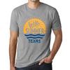 Men’s Vintage Tee Shirt Graphic T Shirt Time To Say Hello To Summer In Texas Grey Marl