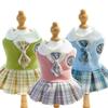 Plaid Woolen Dress for Small & Medium Dogs & Cats - Autumn/Winter