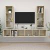 Exclusive House - 4 Pcs Wall-mounted TV Cabinets Sonoma Oak Engineered Wood