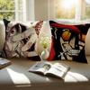 anime dark HHELLSING Cushion Cover Pillowcase Antidustmite Invisible Zipper Short Plush Sofa Cushion