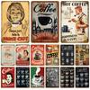 HD Tin Sign Vintage Coffee Wall Decor  Retro Coffee House  Espresso Metal Poster for Cafe Kitchen Home Decor