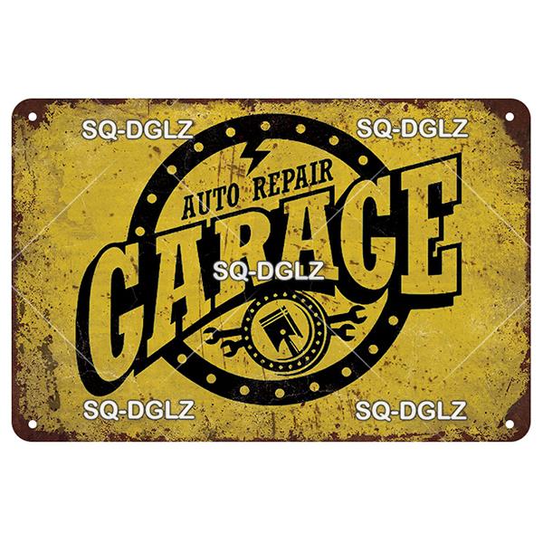 SQ-DGLZ Vintage Metal Sign Classice Cars Tin Sign Garage Shop Plate Home Bar Door Wall Decor Sticker Decoration Plaque Poster