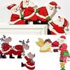 Christmas Door Frame Decoration Santa Claus Wooden Ornament Elk Xmas Decor 2025 Halloween New Year Home Decor Navidad