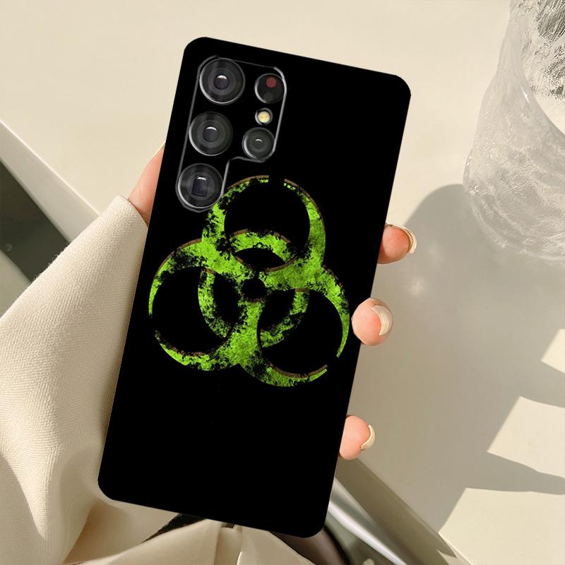 Symbole Biohazard Pour Samsung Galaxy S23 S22 Ultra S21 S20 FE S8 S9 S10 Note 10 Plus Note 20 Ultra Coque de Téléphone