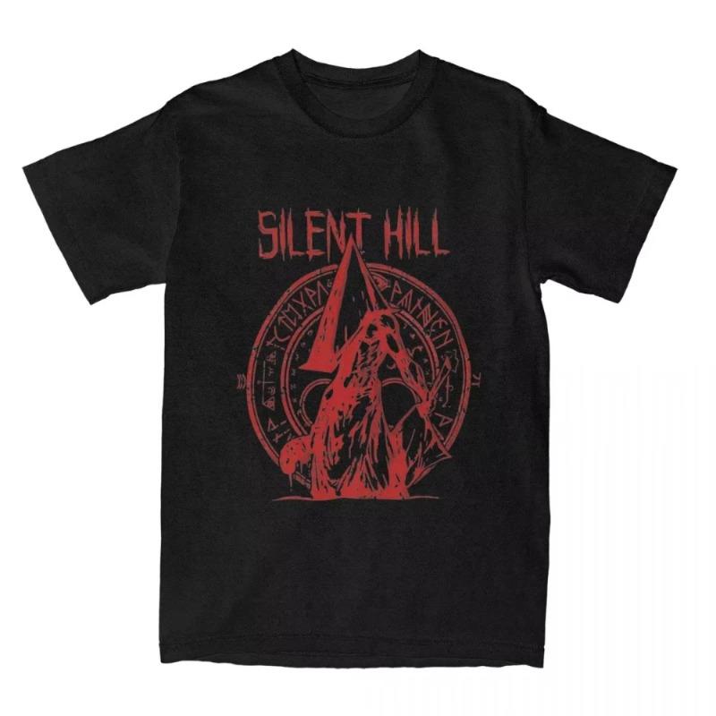 Funny Pyramid Head The Order Silent Hill Printed T Shirt Men's Women Pure Cotton Tees Shirt Classic Oversized Male Clothing