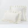 Velvet Cushion Cover Throw Pillow Cover With Ruffled Edge Soft Comfortable Pillowcase Office Home Living Room Bed Decor
