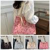 Korean Style Cherry Tote Bag Printing Canvas Handbag Cute Women Shoulder Bag  Travel