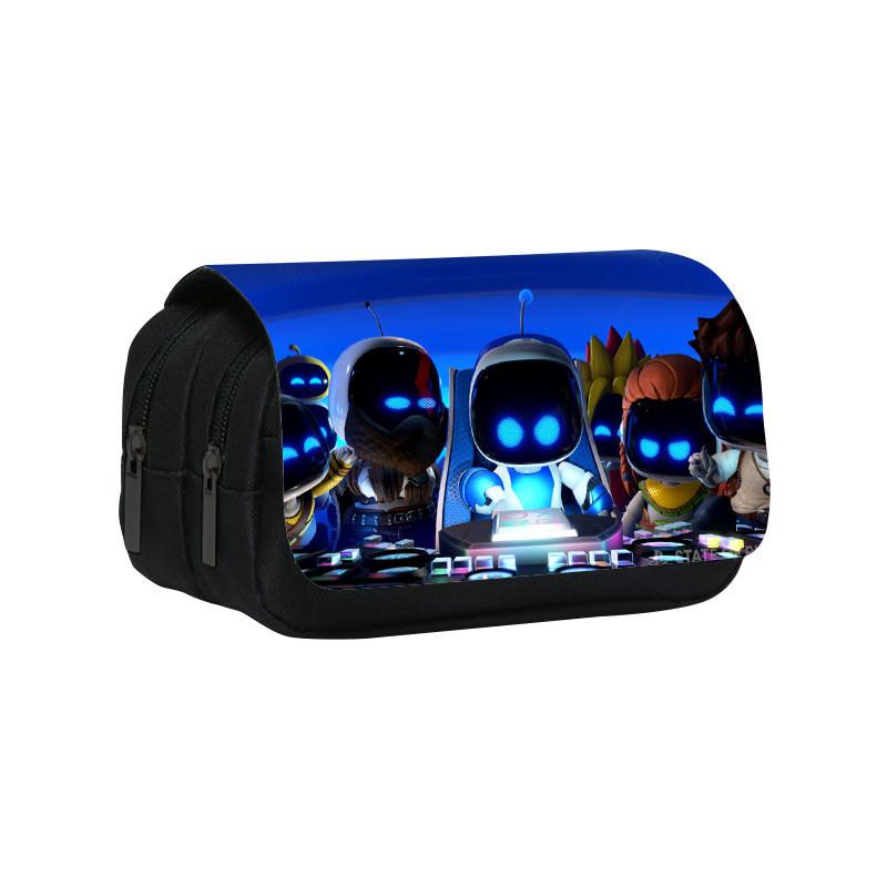 Astro Bot Kid Pencil Bag With Dual Compartments For School And Kindergarten