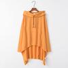 Women's Spring and Autumn Hoodie Long Hooded Sweatshirt Large Size Long Single Layer Hoodie Top