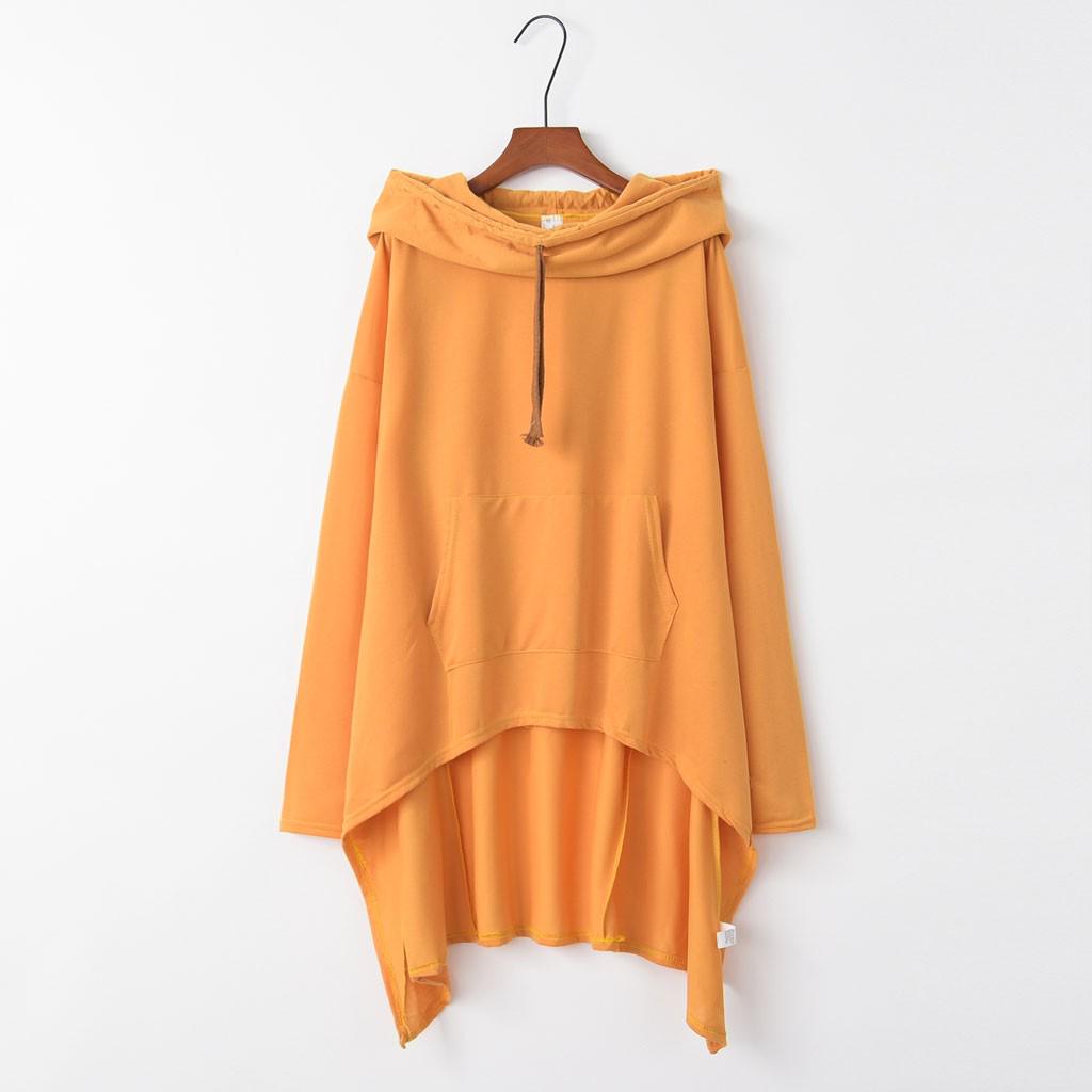Women's Spring and Autumn Hoodie Long Hooded Sweatshirt Large Size Long Single Layer Hoodie Top