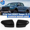 2x Glänzend Schwarz Seitenspiegelkappe Kappe Aufsteckbar Für Ford Ranger 2015-