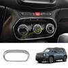 For Jeep Renegade 15 16 17 Glossy Chrome Console AC Button Control Frame Trim