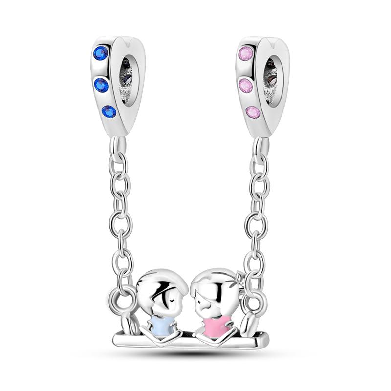 copper Fashion Charm Bead Charms Bead Colorful Parrot Peacock Carousel Dangle Compatible With Authentic Accessories Bracelets Do It Yourself Jewellery