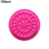 Yousheng 100Pcs Eyelash Glue Holder Abundant Quantity Rich Colors Multiple Grooves Disposable PVC Eyelash Extension Glue Holder Pallet Pad Makeup Tool