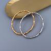 Titanium Staal Bamboe Manchet Armbanden Openbare Bangles Voor Vrouw Goudkleur Bruiloft Vrouwelijke Luxe Sieraden Cadeaus