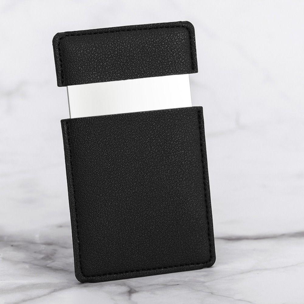 PU Leather Pocket Mirror Stainless Steel Vanity Mirror New Small Mirror
