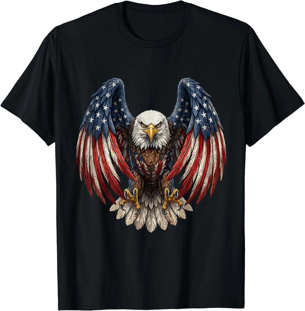 4th of July American Flag Bald Eagle USA Patriotic Men Women T-Shirt