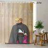 2D Flat Naruto Anime Hinata Hyuga Byakugan Yoga Pose Print Waterproof Shower Curtain For Bathroom Decor