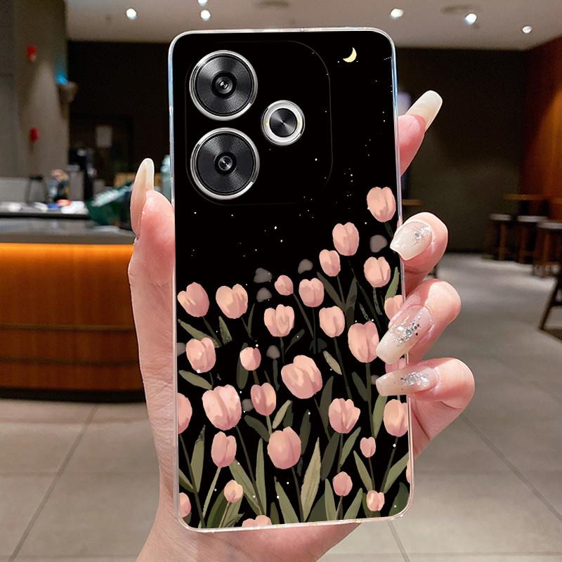 For Xiaomi Poco F6 5G Case Clear Luxury Fashion Butterfly Flower Soft Silicone TPU Casing For Redmi Turbo 3 PocoF6 5G Phone Case
