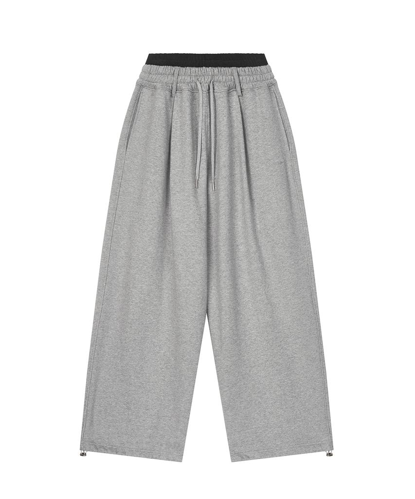 Saendeulig Double Sweat Pants_Melange Gray