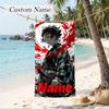 Tanjiro Custom Name Printed Beach Towel Personalized Soft Towel For Swimming Beach Travel