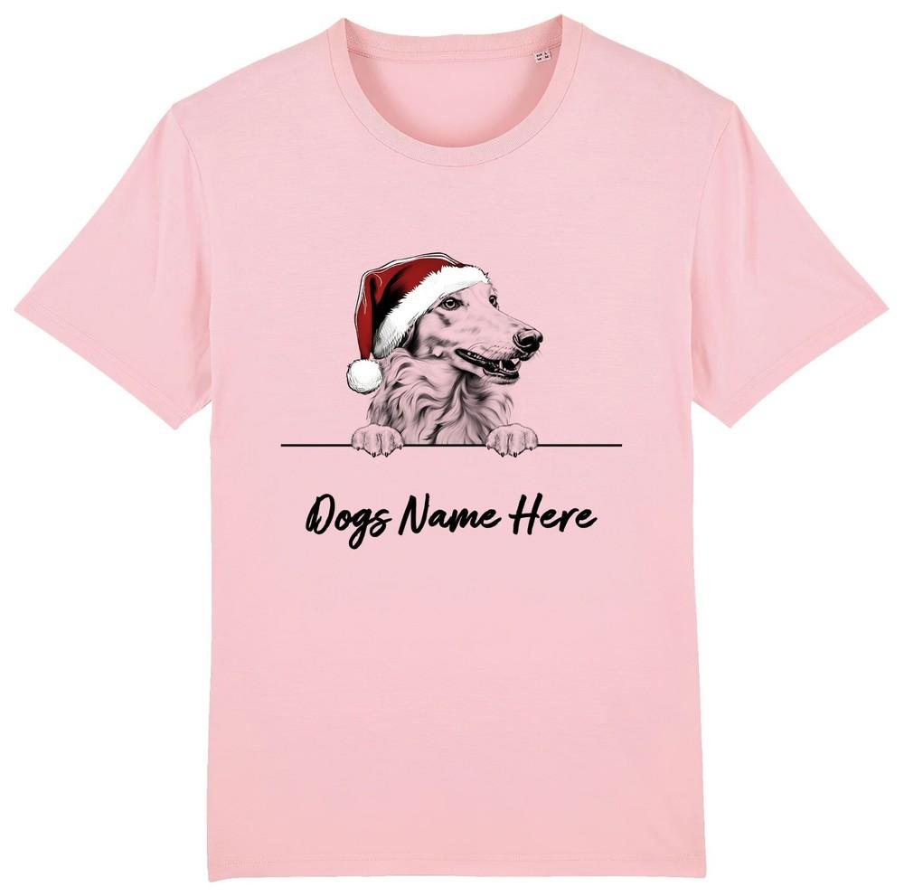 BORZOI Personalised Christmas Dog T-Shirt Mens Womens Kids Dogs Name Gift Pet