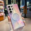 Rainbow Aurora Laser Gradient Magnetic Case for For Samsung S26 S25 S24 Ultra Plus For Wireless Charge Bumper Cover