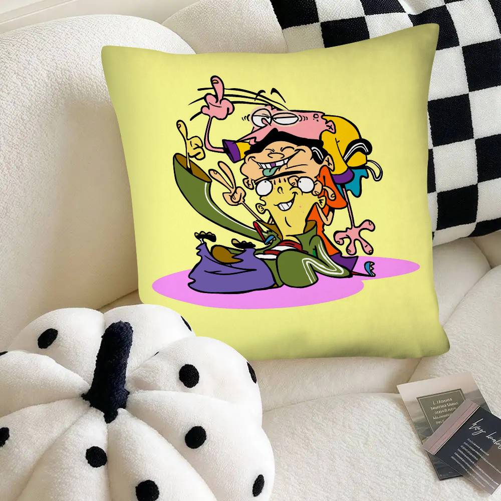 Tecknad Ed Edd N Eddy Kuddfodral Mode Fyrkantigt Kuddfodral Sovrum Soffrum Ins Dekoration Fritid