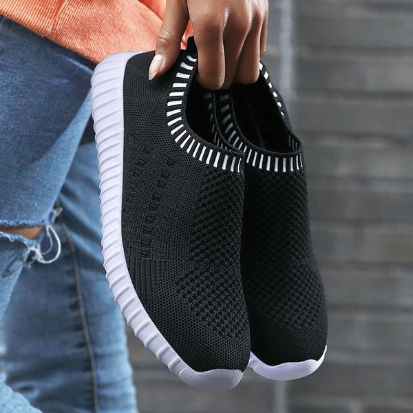 Mesh Shoes for Women Summer Breathable Sneakers Light Weight Sock Shoes Fashion Casual Trainers Plus Size 35-43