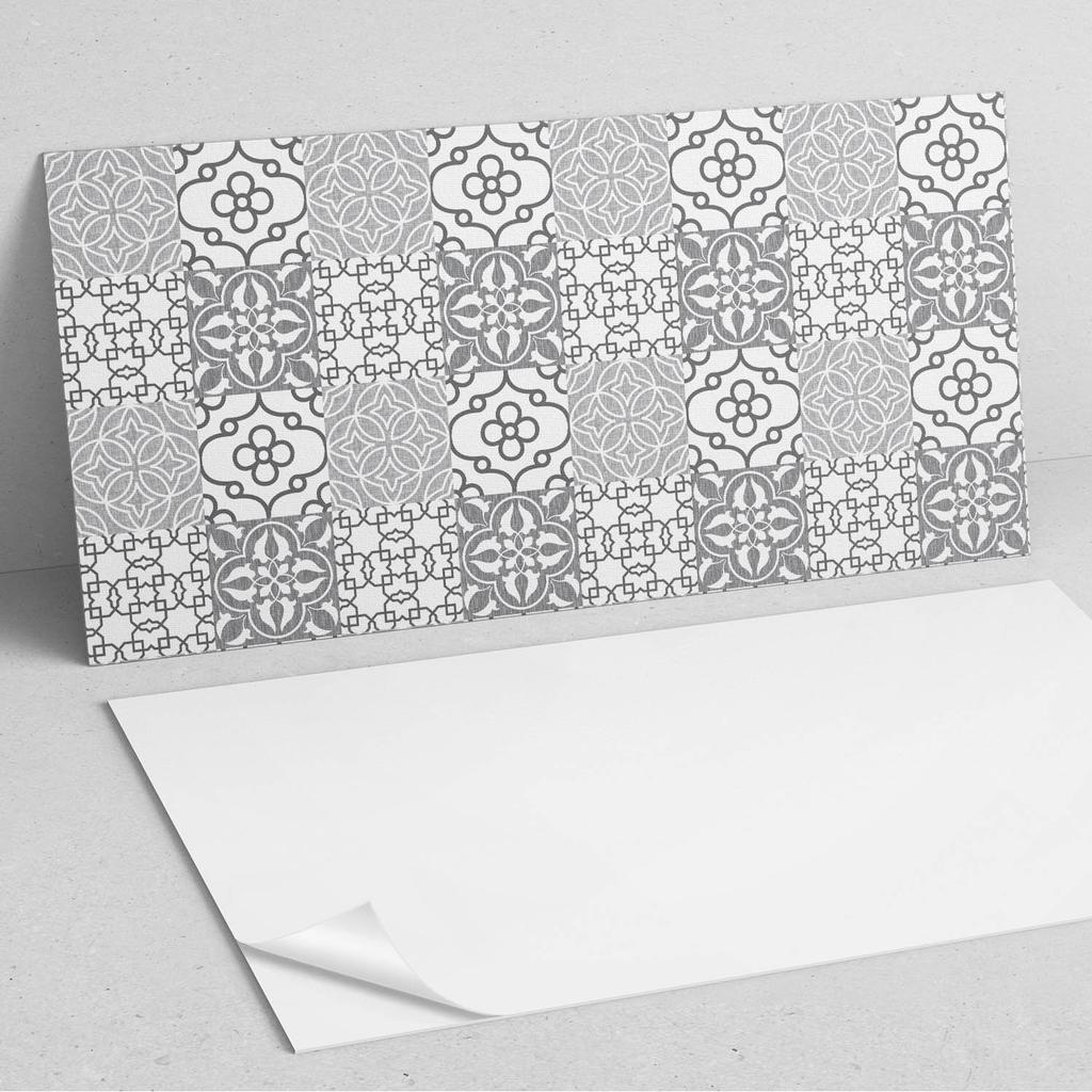 Adhesive Decorative Panel for Quick Wall Change 100x50 Cm Geometric Patterns In Arrangement
