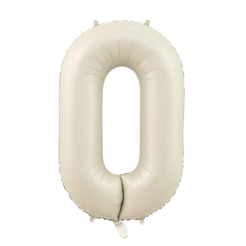 32/40Inch Cream Color Number Balloons 1-9 Large Digital Foil Helium Ball Girl Kids Adult Happy Birthday Party Decoration Wedding