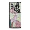 Soft TPU Phone Case For Xiaomi Redmi Note 10 11 9 8 Pro 9S 7 8T 9T 9A 8A 9C K50 K40 Gaming Cover Marble Parisian Girl Art Flower