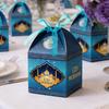 10Pcs Eid Gift Box with Ribbon Bow Candy Treats Goodies Chocolates Cookie Storage Box Festival Paper Party Favors Present Packing Box