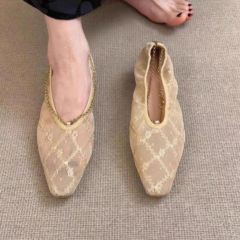 Chaussures à Talons pour Femmes Chaîne Élégantes Sandales d'Été Mesh Sexy 2025 Designer Nouvelles Chaussures à Talons Hauts Femme Marque Escarpins Mujer Zapatillas