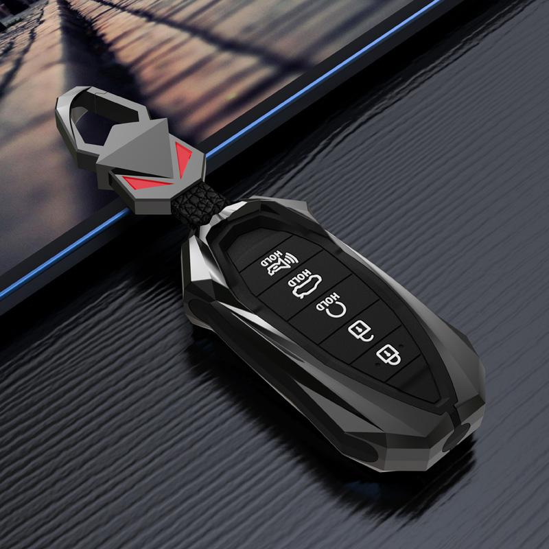 For Hyundai Palisade Limited Palisade Sel Elantra Sel Elantra Santa Fe Veloster 5 Bottons Alloy Car Key Case Cover