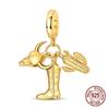 Golden Cactus Boots Charm Bead Components Copper Metal Desert Three Piece Set Dangle Pendant Bead Component Compatible With Bangle Bracelet High