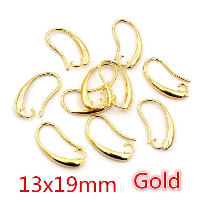 20pcs Pure Copper Plated Ear Hooks for DIY Jewelry, Earrings & Crafts