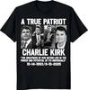 Charlie Kirk Póló, Igaz Hazafi 1993-2025 Rip Emlék Amerikai Zászló Póló Uniszex Póló