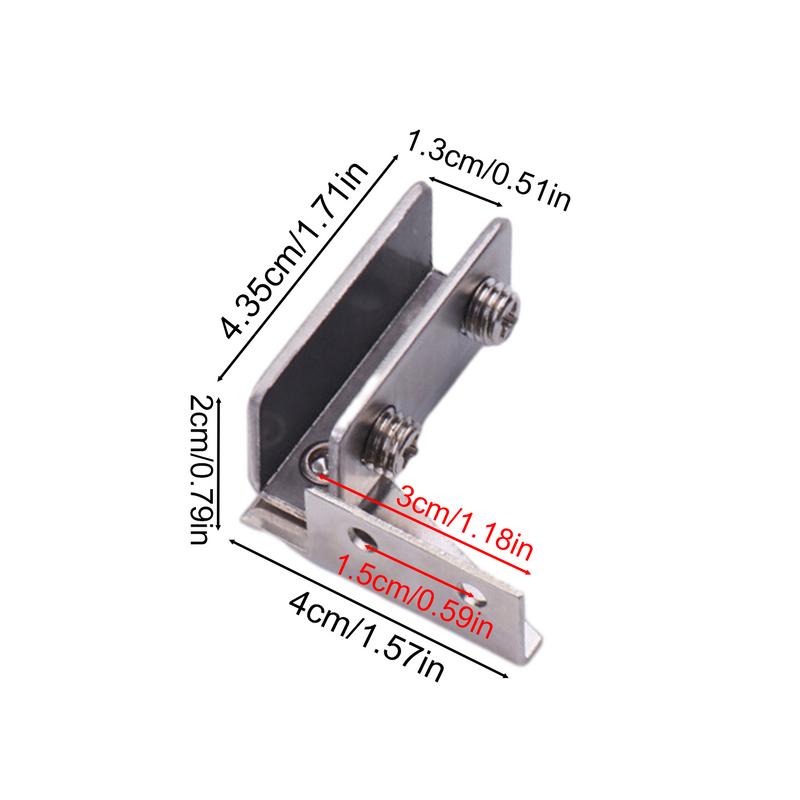 Shower Door Hinges Cabinet Glass Hinge Clamp Without Drilling Side Mounted Frameless Glass Door Hinge For Bathroom Display Wine