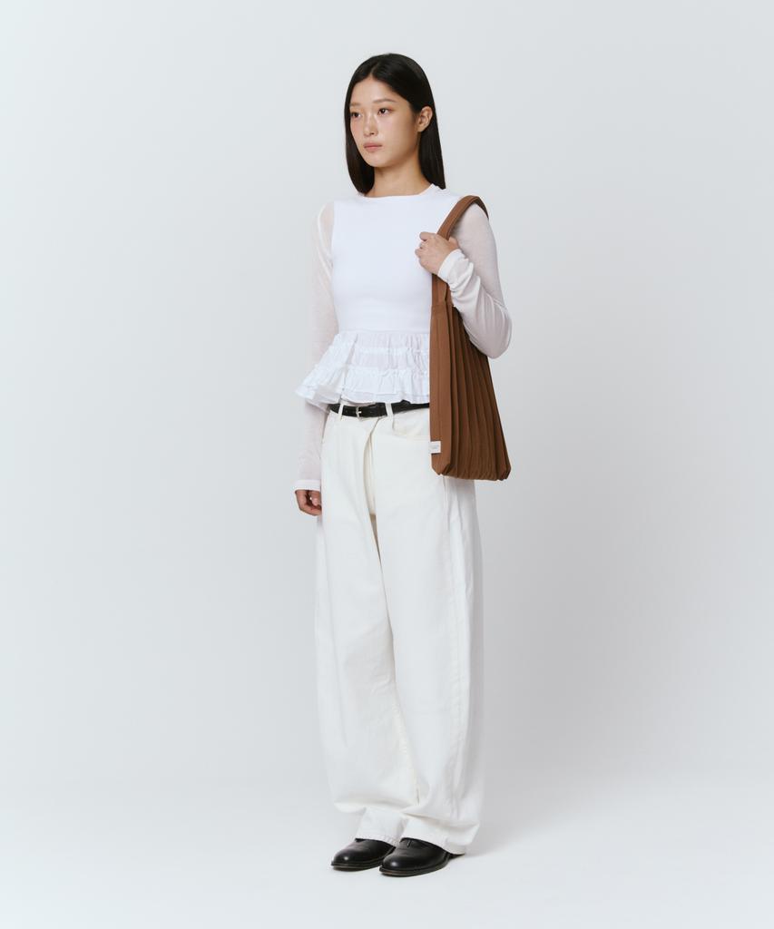 Pleatsmama New Shoulder Bag Camel