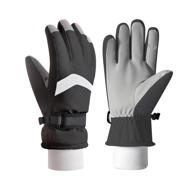 Warm Fleece Ski and Cycling Gloves - Touchscreen Compatible for Women and Men, Ideal for Winter Sports and Outdoor Activities