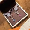 2022 Creative Jewelry Color Zircon Crystal Crane Bird Drop Earrings Ladies Exaggerated Dangler Vintage Banquet Trendy Jewelry