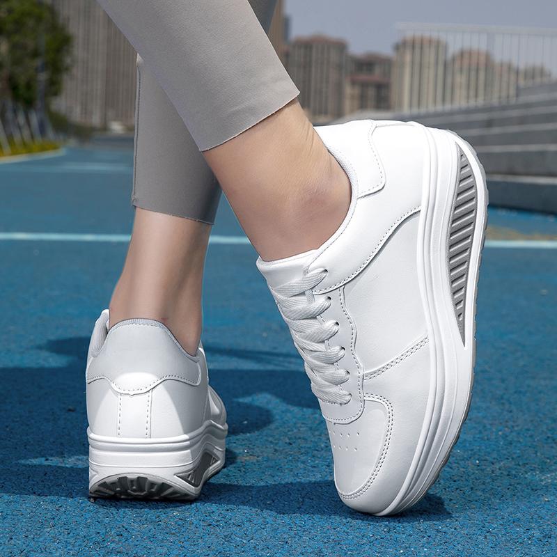 TUINANLE White Shoes Couple Casual Platform Shoes Comfortable Sneakers Lightweight Walking Women Tenis Shoes